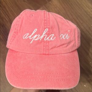 Pink Alpha Xi Delta Baseball Cap